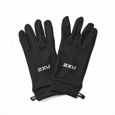 2xu Run Glove hlaupavettlingar, svartir